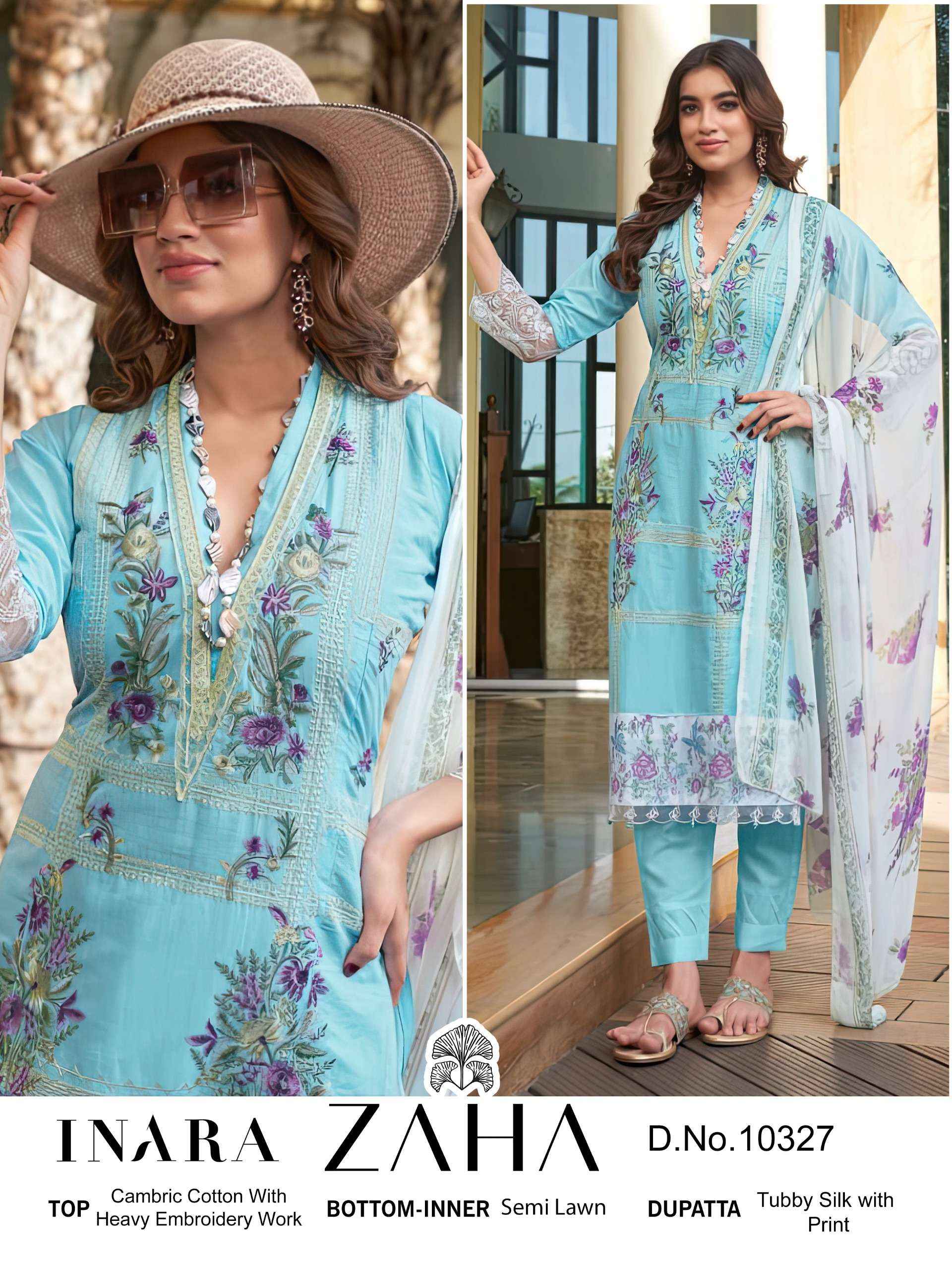 Zaha Inara Vol 1 Cotton Dress Material 5 pcs Catalogue
