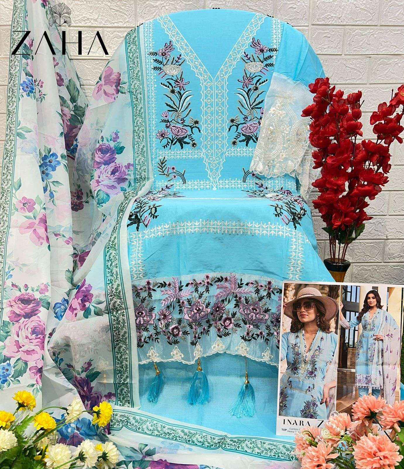 Zaha Inara Vol 1 Cotton Dress Material 5 pcs Catalogue
