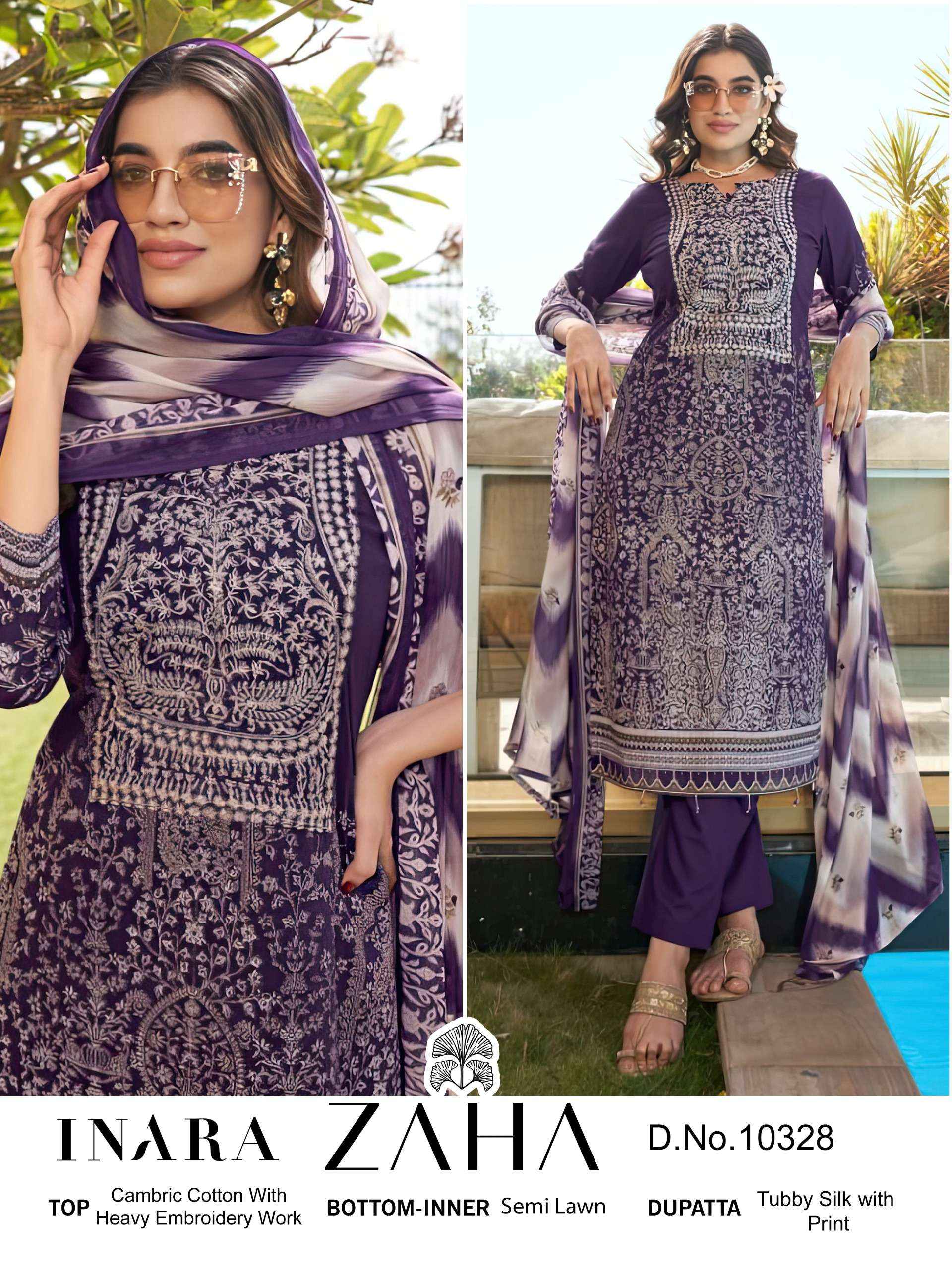 Zaha Inara Vol 1 Cotton Dress Material 5 pcs Catalogue