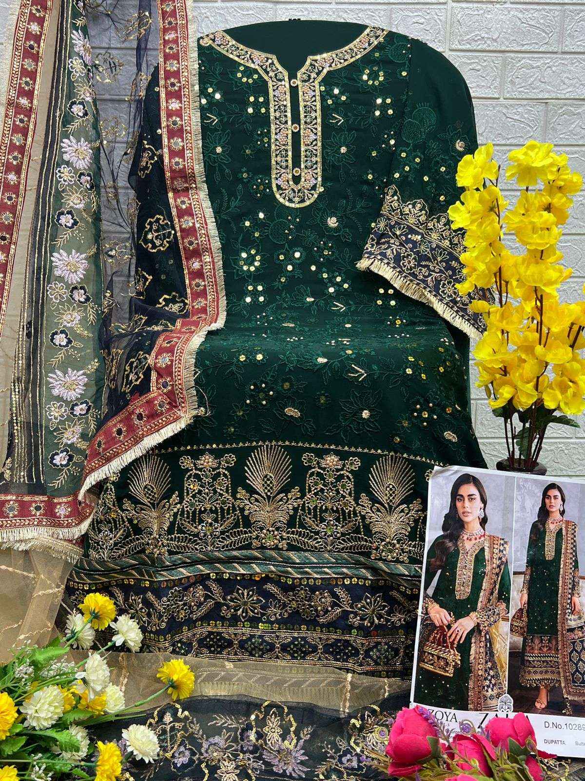 Zaha Zoya Vol 3 Georgette Dress Material 4 pcs Catalogue