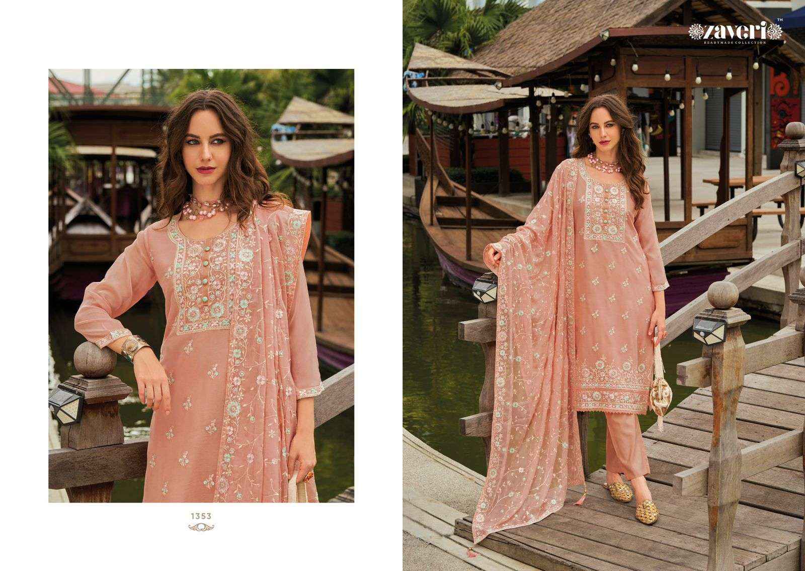 Zaveri Zaira Readymade Chinon Dress 2 pcs Catalogue