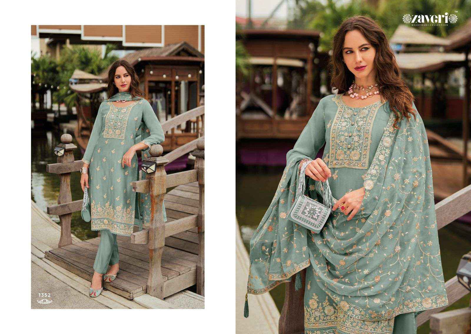 Zaveri Zaira Readymade Chinon Dress 2 pcs Catalogue
