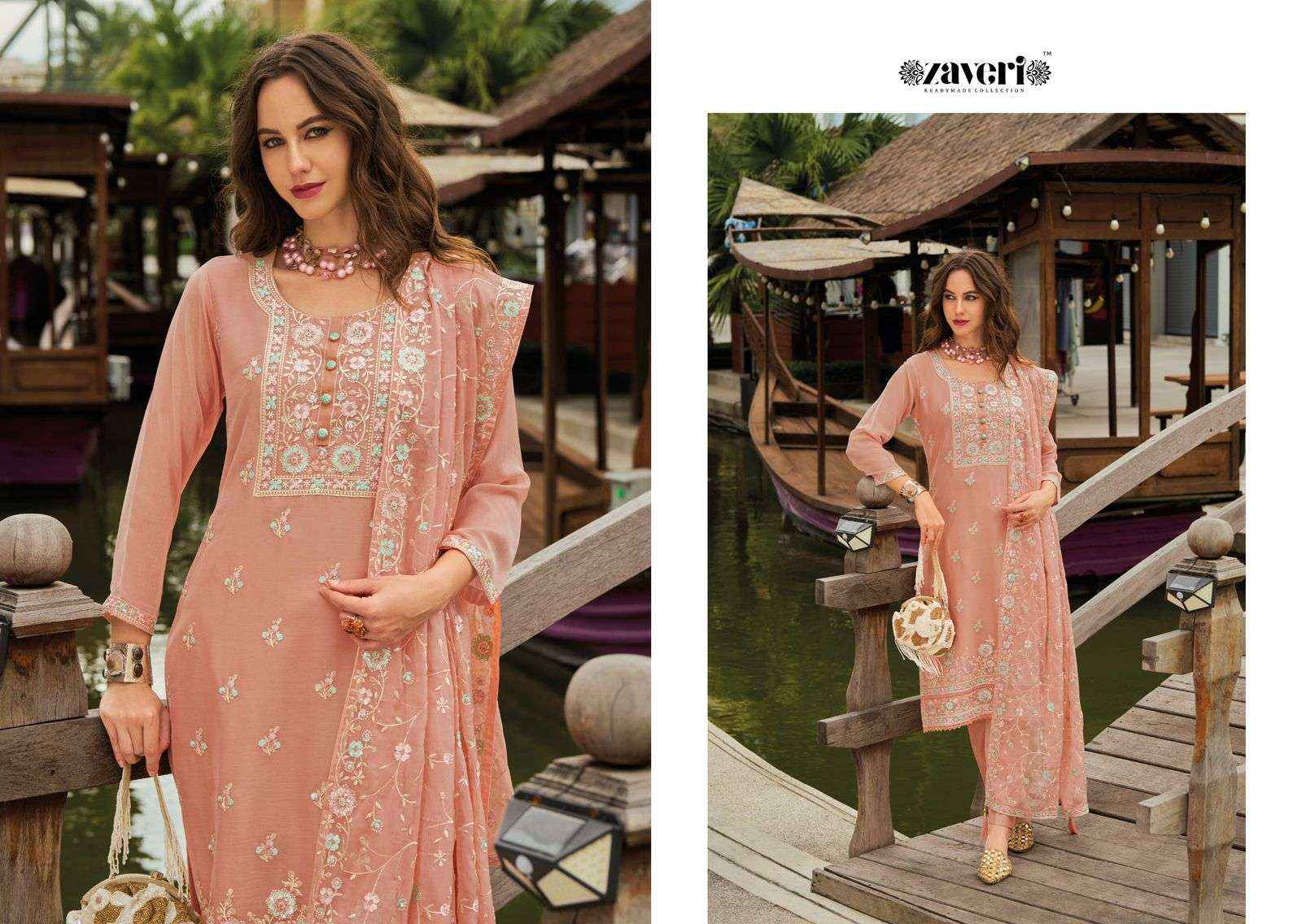 Zaveri Zaira Readymade Chinon Dress 2 pcs Catalogue