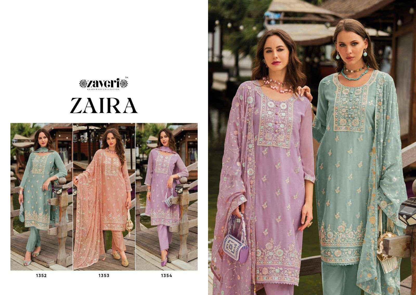 Zaveri Zaira Readymade Chinon Dress 2 pcs Catalogue