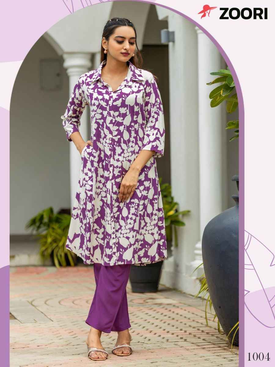 Zoori Alexa Rayon Co Ord Set 4 pcs Catalogue
