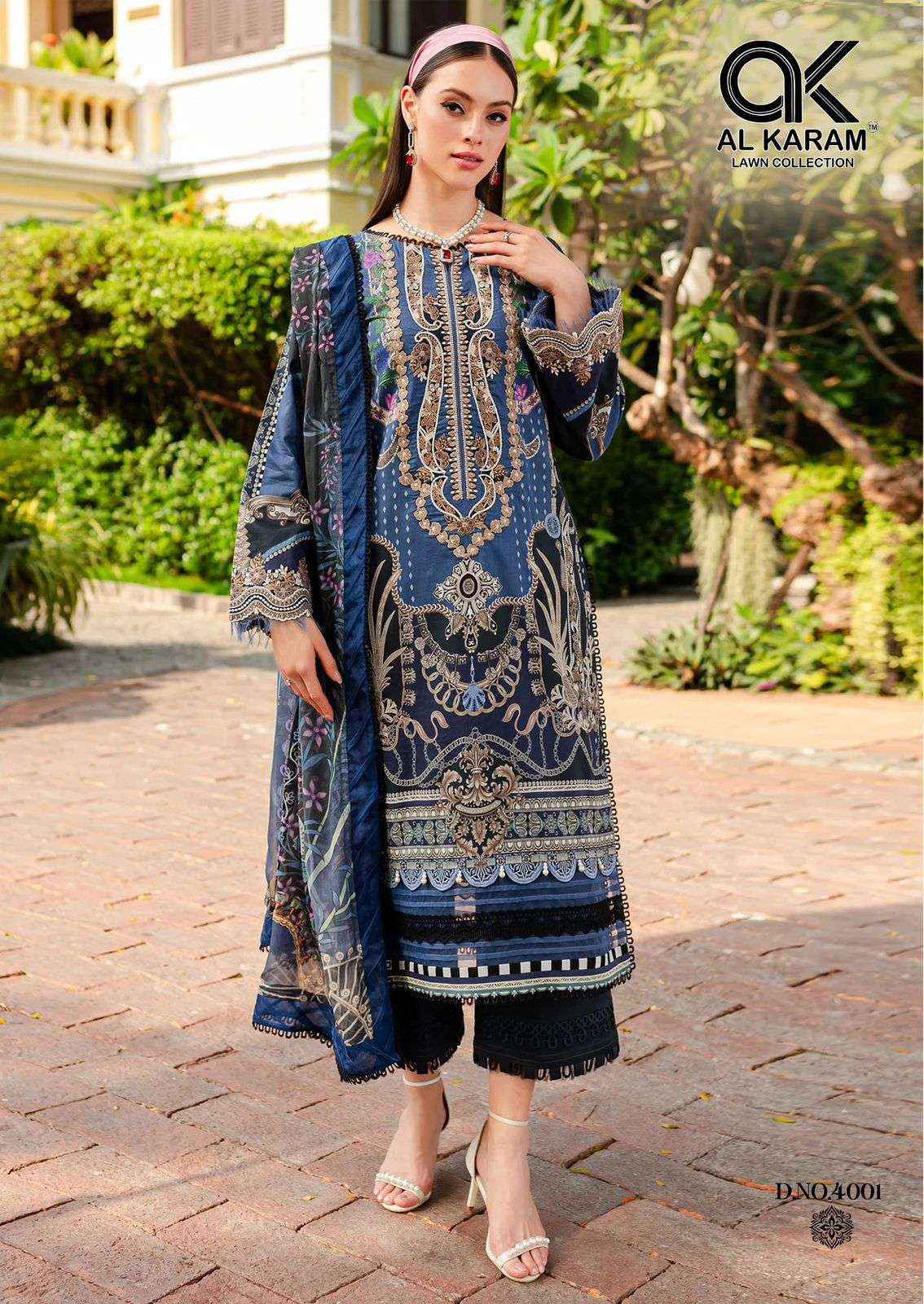 Al Karam Florence Vol 4 Cambric Cotton Dress Material 6 pcs Catalogue
