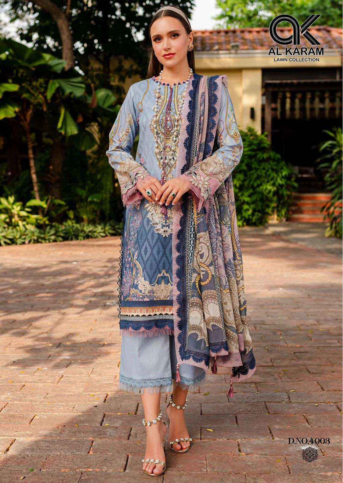 Al Karam Florence Vol 4 Cambric Cotton Dress Material 6 pcs Catalogue