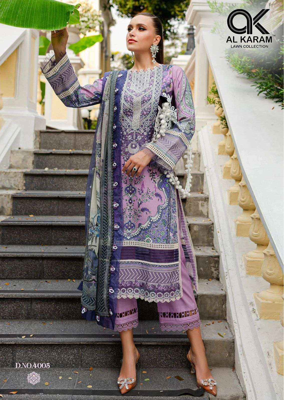 Al Karam Florence Vol 4 Cambric Cotton Dress Material 6 pcs Catalogue