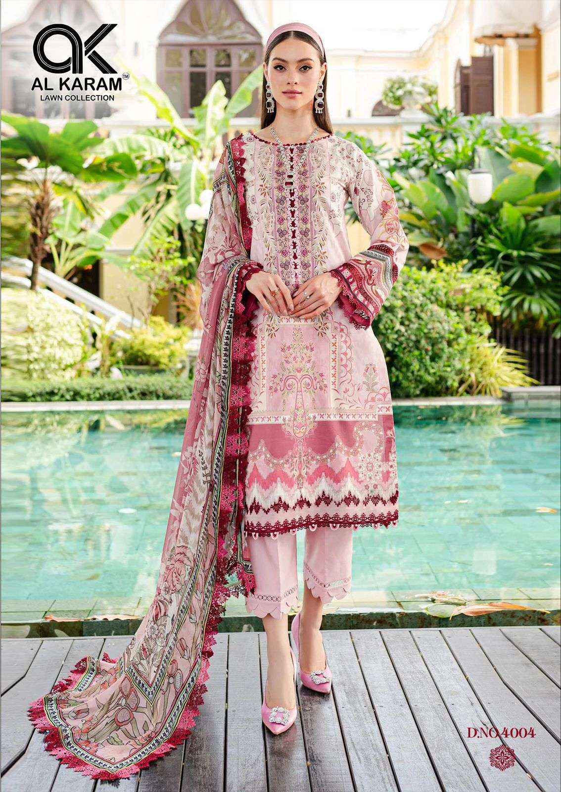 Al Karam Florence Vol 4 Cambric Cotton Dress Material 6 pcs Catalogue