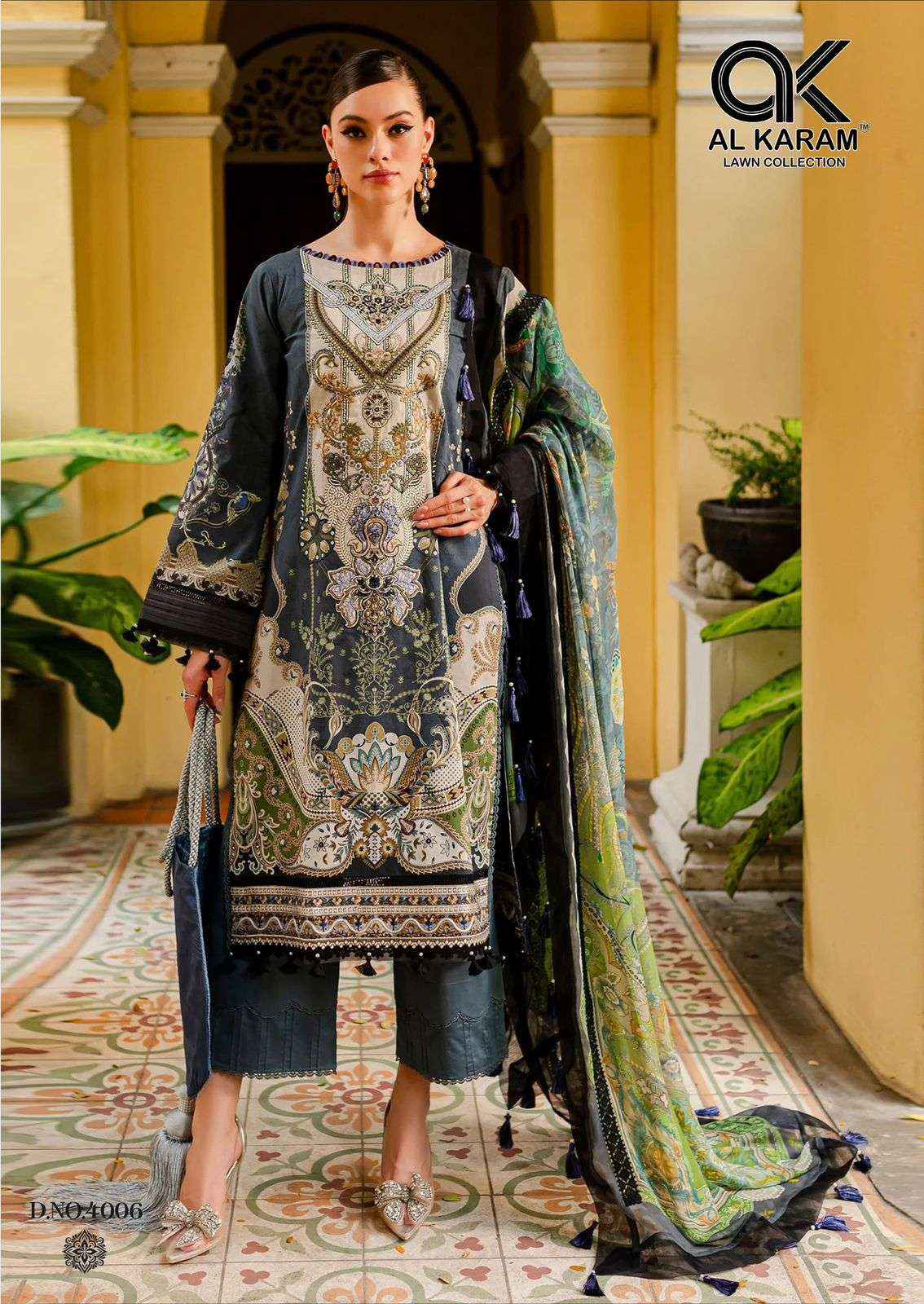 Al Karam Florence Vol 4 Cambric Cotton Dress Material 6 pcs Catalogue