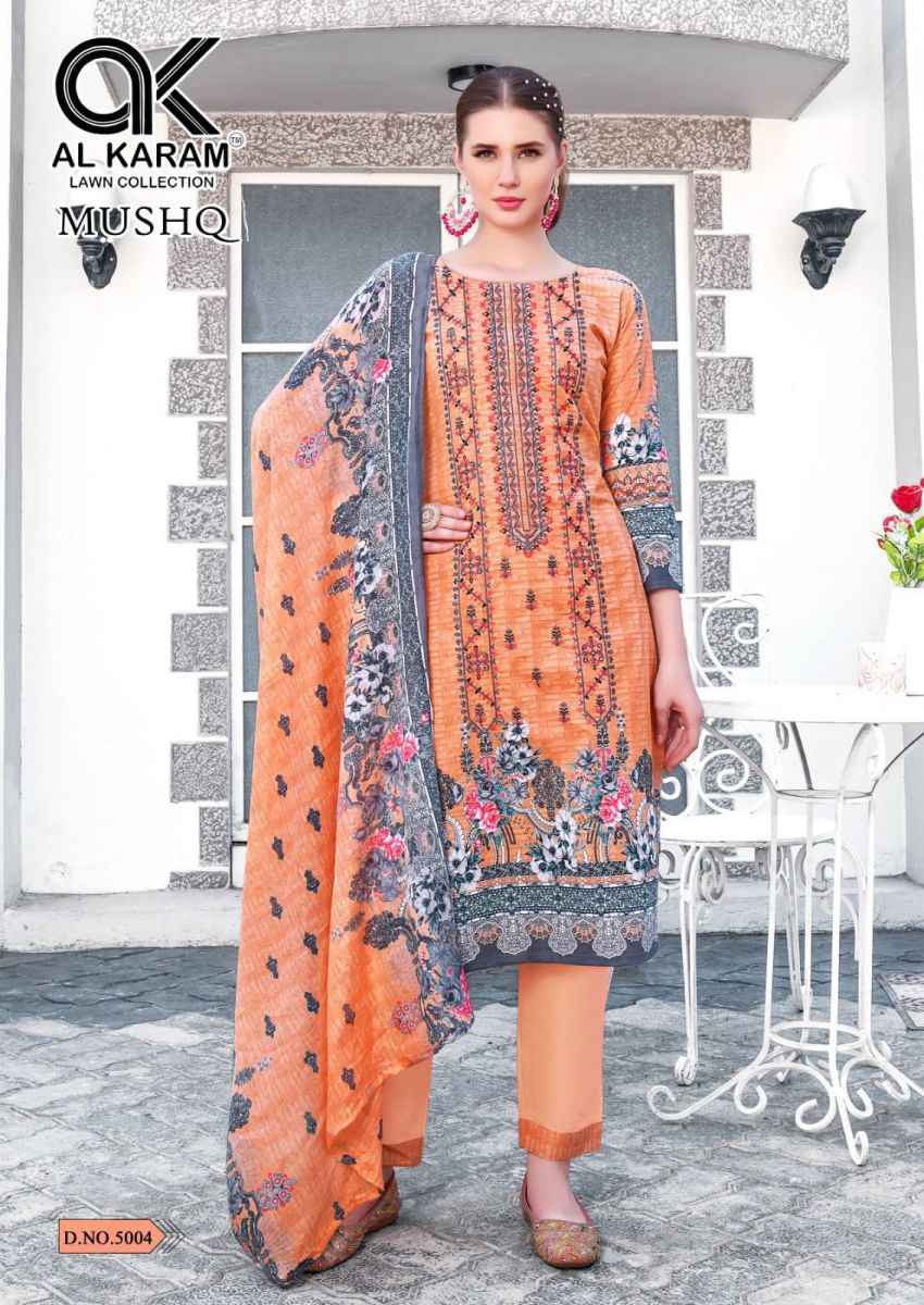 AL Karam Mushq Cotton Dupatta Vol 5 Cotton Dress Material 8 pcs Catalogue