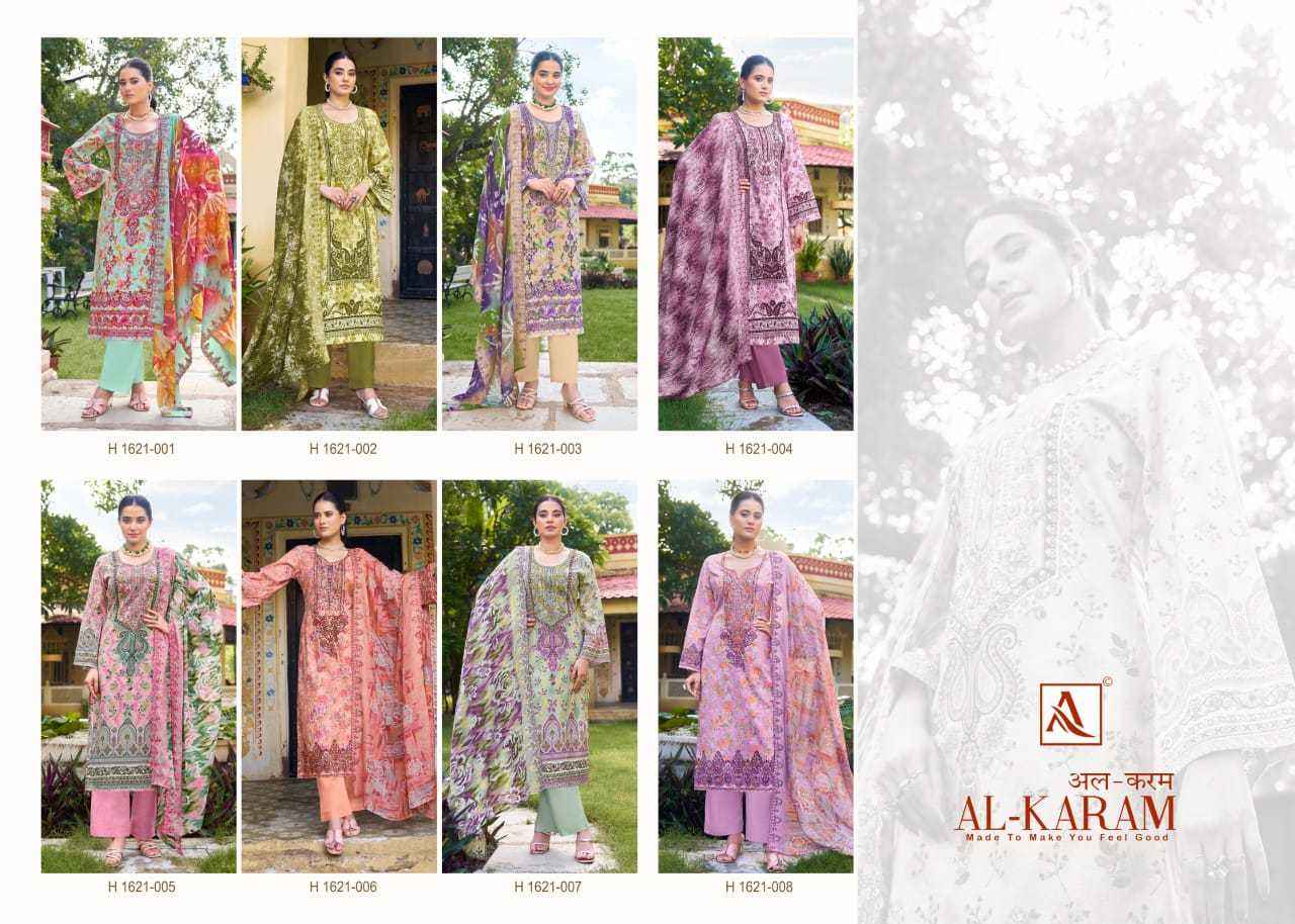 Alok Al Karam Cotton Dress Material 8 pcs Catalogue