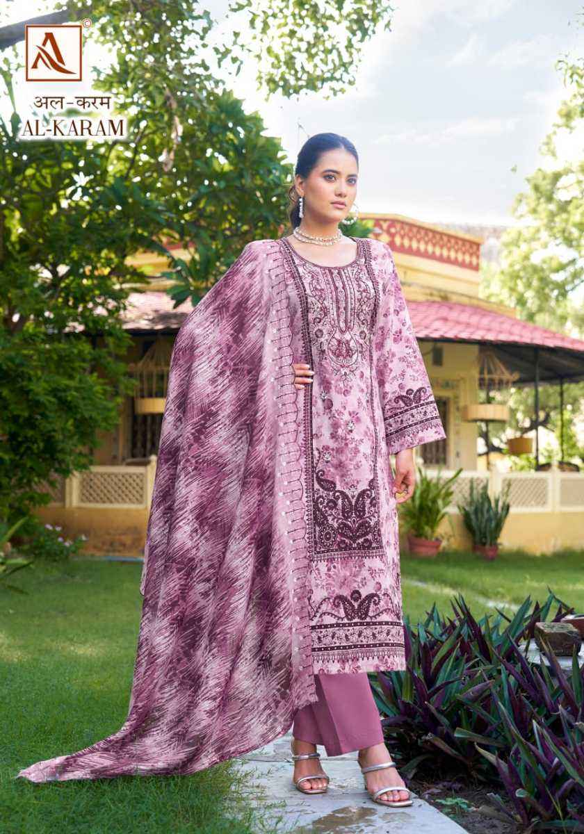 Alok Al Karam Cotton Dress Material 8 pcs Catalogue