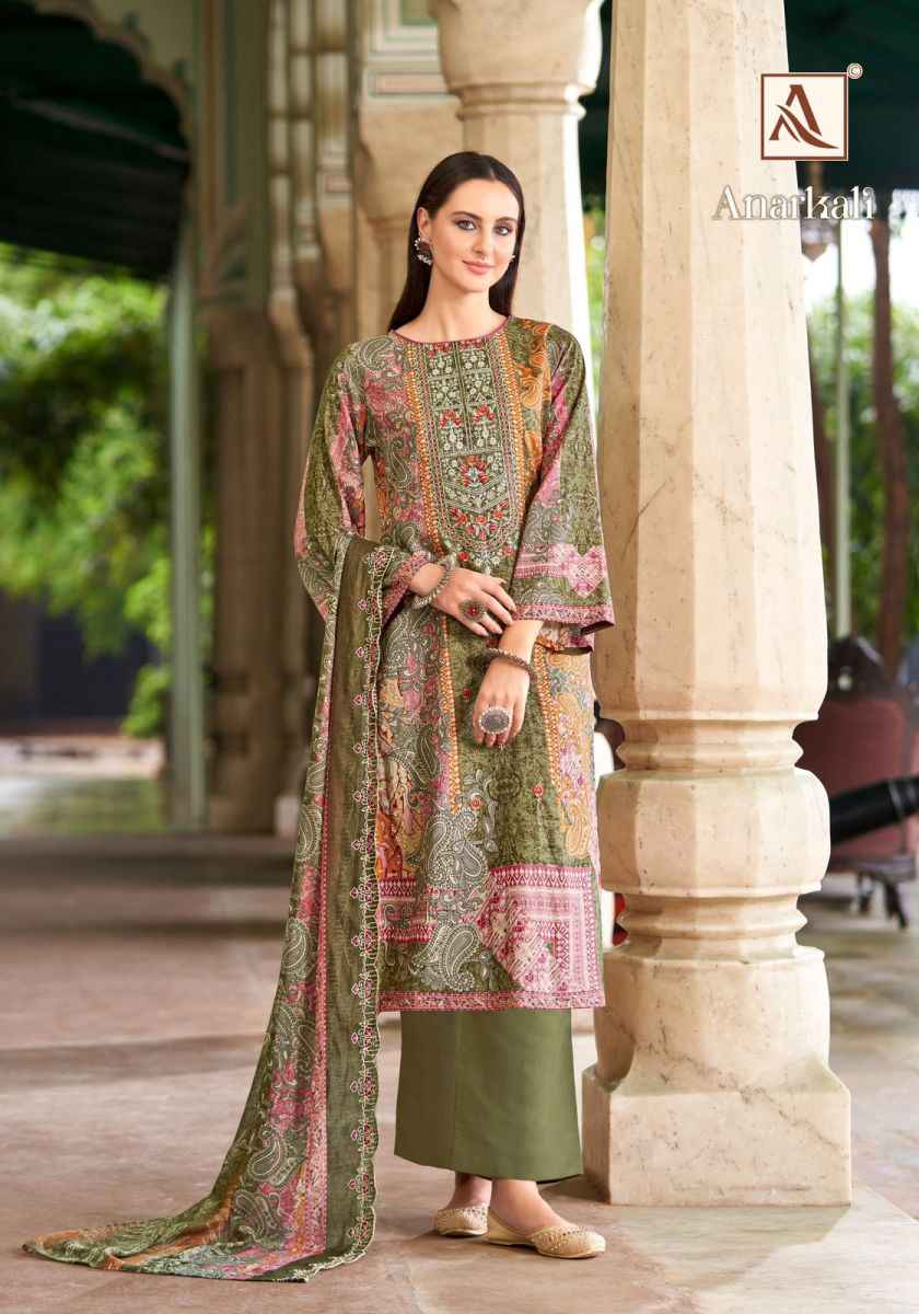 Alok Anarkali Cotton Dress Material 8 pcs Catalogue