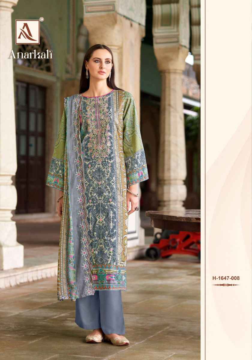 Alok Anarkali Cotton Dress Material 8 pcs Catalogue