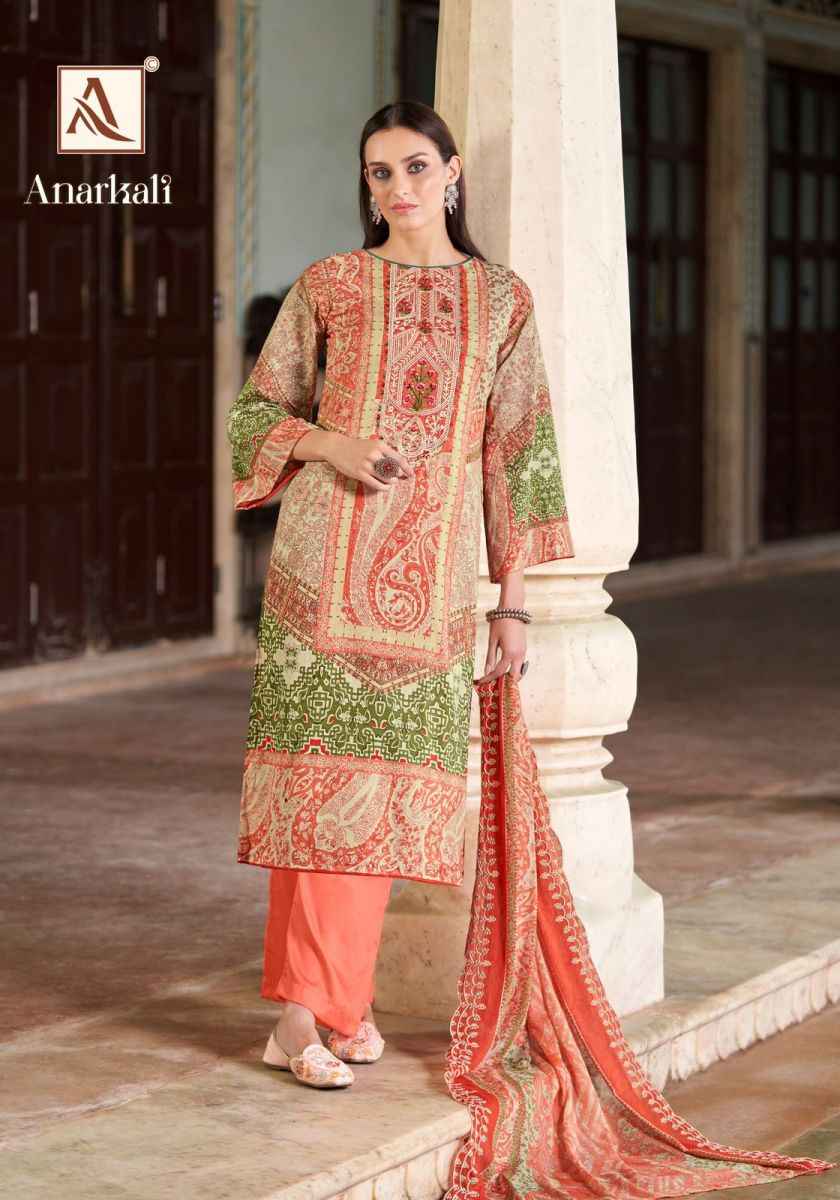 Alok Anarkali Cotton Dress Material 8 pcs Catalogue