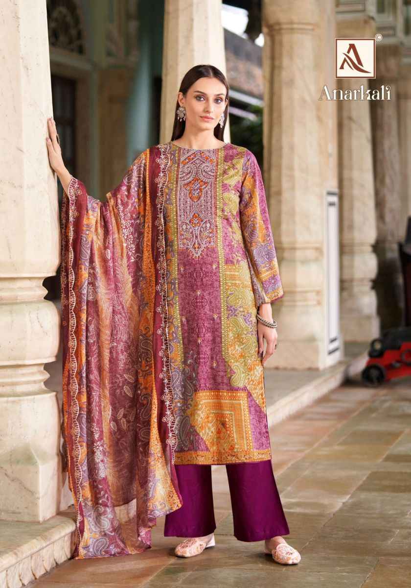 Alok Anarkali Cotton Dress Material 8 pcs Catalogue