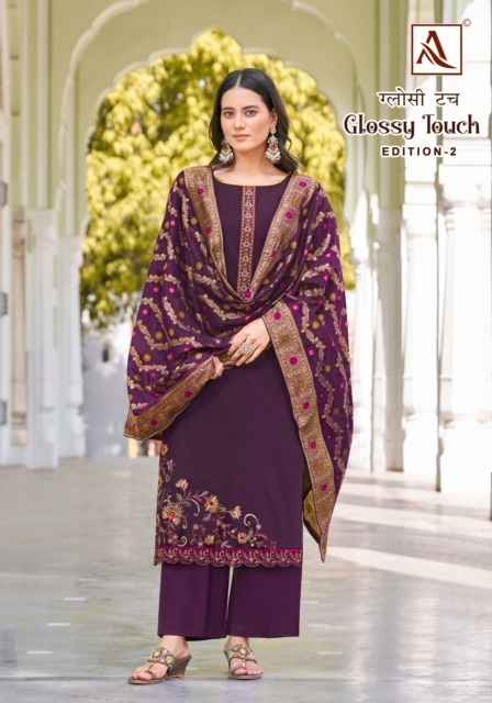 Alok Glossy Touch Edition 2 Zam Dress Material 6 pcs Catalogue