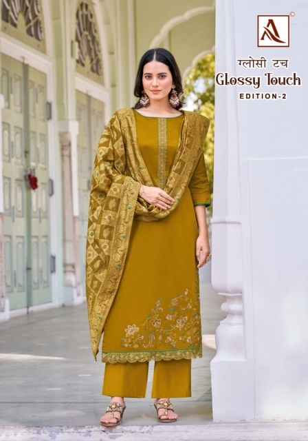 Alok Glossy Touch Edition 2 Zam Dress Material 6 pcs Catalogue