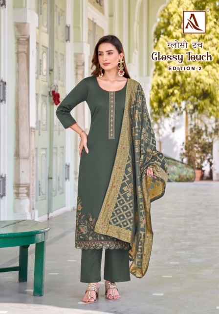 Alok Glossy Touch Edition 2 Zam Dress Material 6 pcs Catalogue