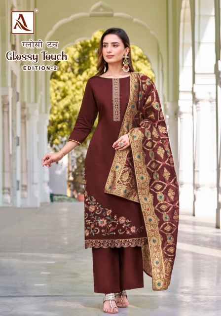 Alok Glossy Touch Edition 2 Zam Dress Material 6 pcs Catalogue