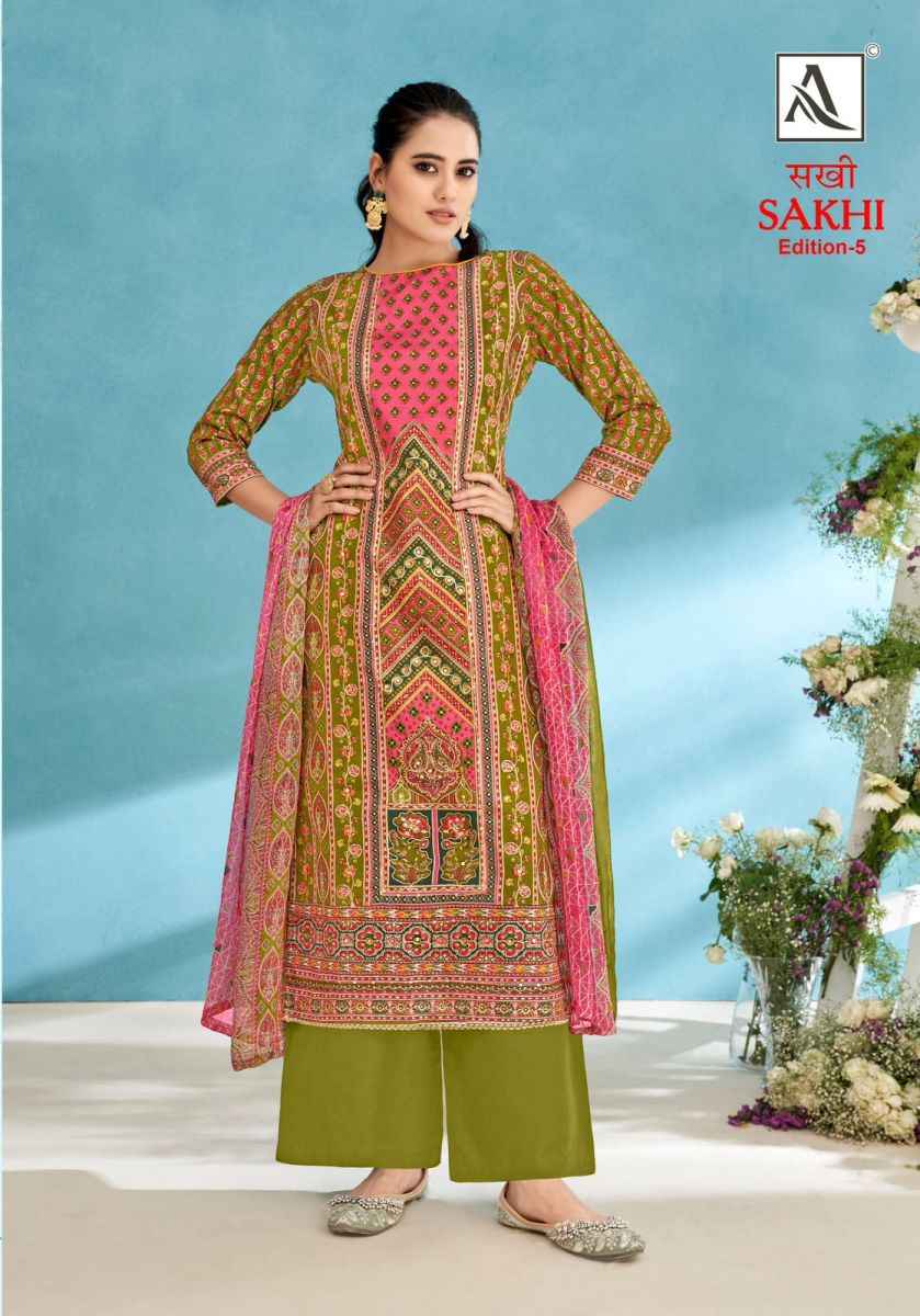 Alok Sakhi Edition 5 Jam Cotton Dress Material 6 pcs Catalogue