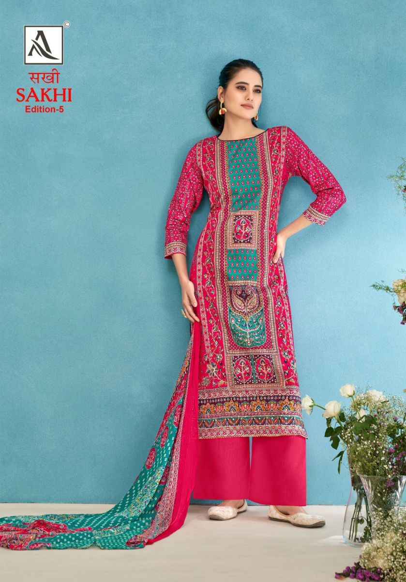 Alok Sakhi Edition 5 Jam Cotton Dress Material 6 pcs Catalogue