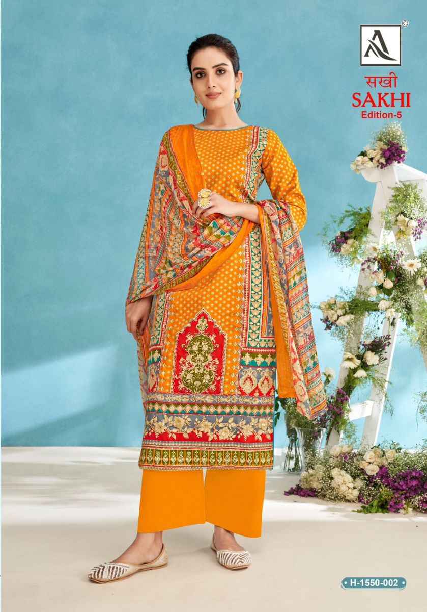 Alok Sakhi Edition 5 Jam Cotton Dress Material 6 pcs Catalogue