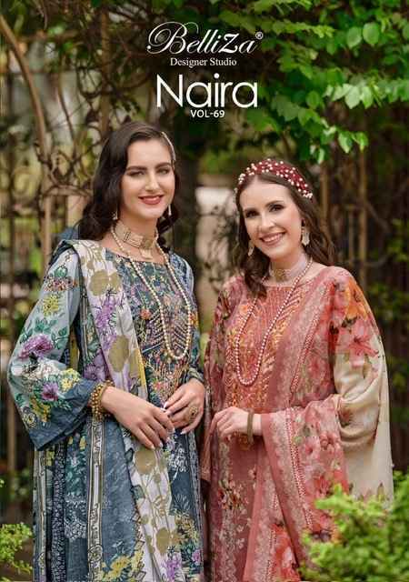 Belliza Naira Vol 69 Cotton Dress Material 8 pcs Cataloge