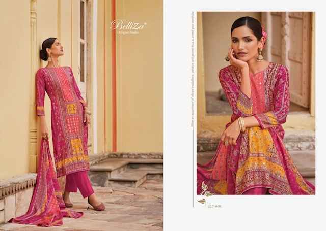 Belliza Nusrat Viscose Dress Material 6 pcs Catalogue