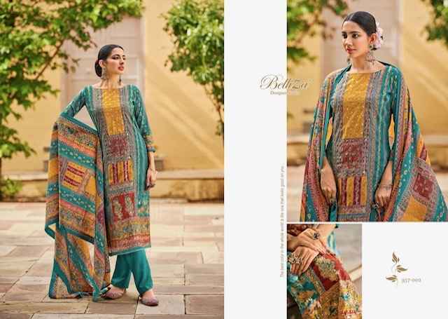 Belliza Nusrat Viscose Dress Material 6 pcs Catalogue