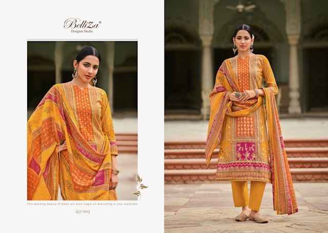 Belliza Nusrat Viscose Dress Material 6 pcs Catalogue