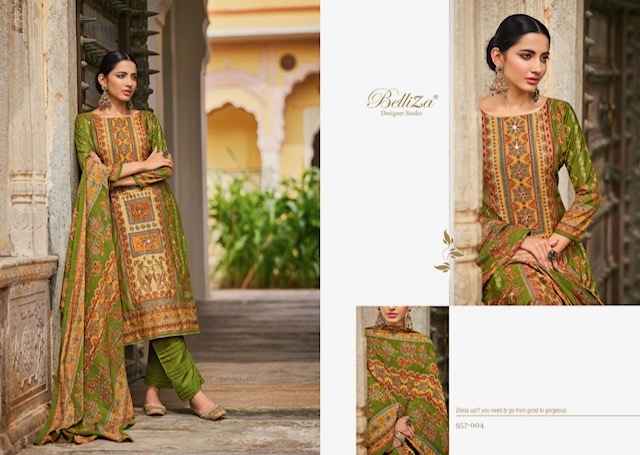 Belliza Nusrat Viscose Dress Material 6 pcs Catalogue