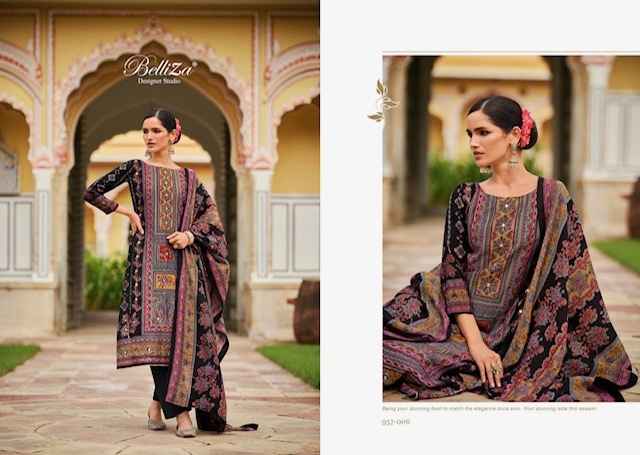 Belliza Nusrat Viscose Dress Material 6 pcs Catalogue