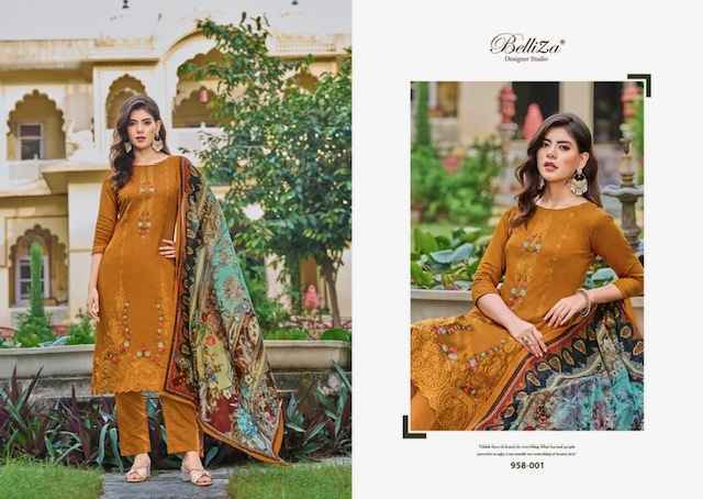 Belliza Zarqash Jam Dress Material 8 pcs Catalogue