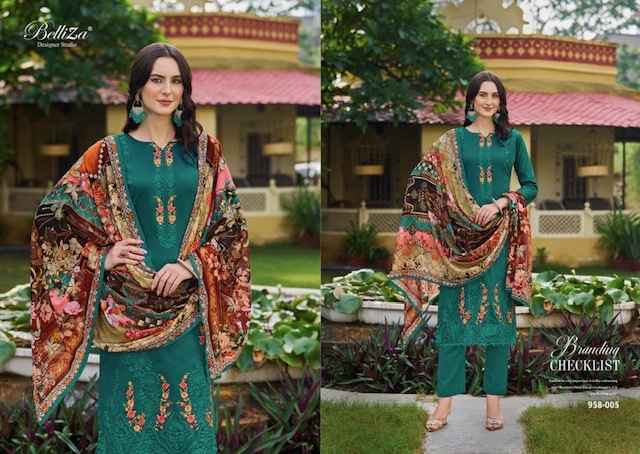 Belliza Zarqash Jam Dress Material 8 pcs Catalogue