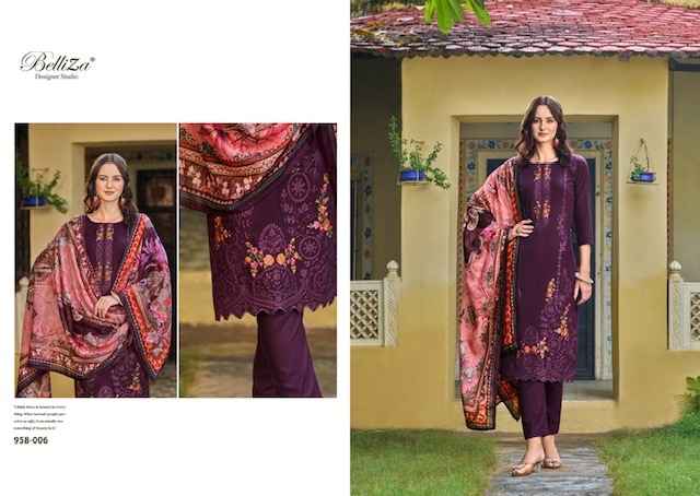 Belliza Zarqash Jam Dress Material 8 pcs Catalogue