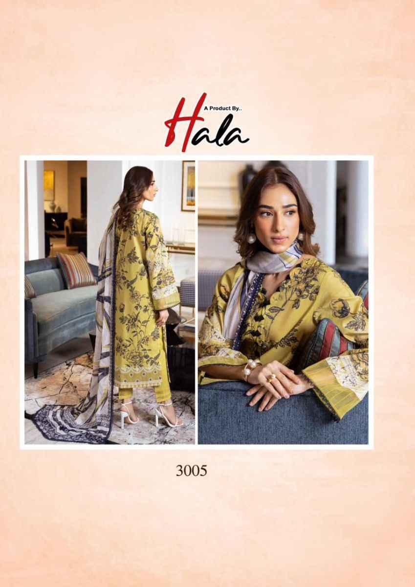 Hala Ramsha Vol-3 Cotton Dress Material 6 pc Cataloge