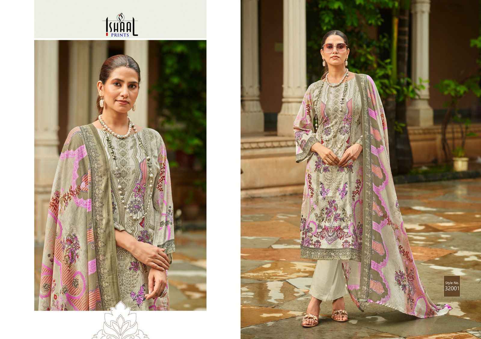 Ishaal Prints Gulmohar Vol 32 Lawn Dress Material 10 Pc Catalouge