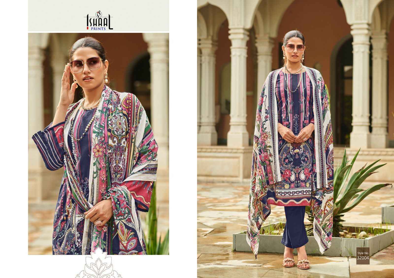 Ishaal Prints Gulmohar Vol 32 Lawn Dress Material 10 Pc Catalouge