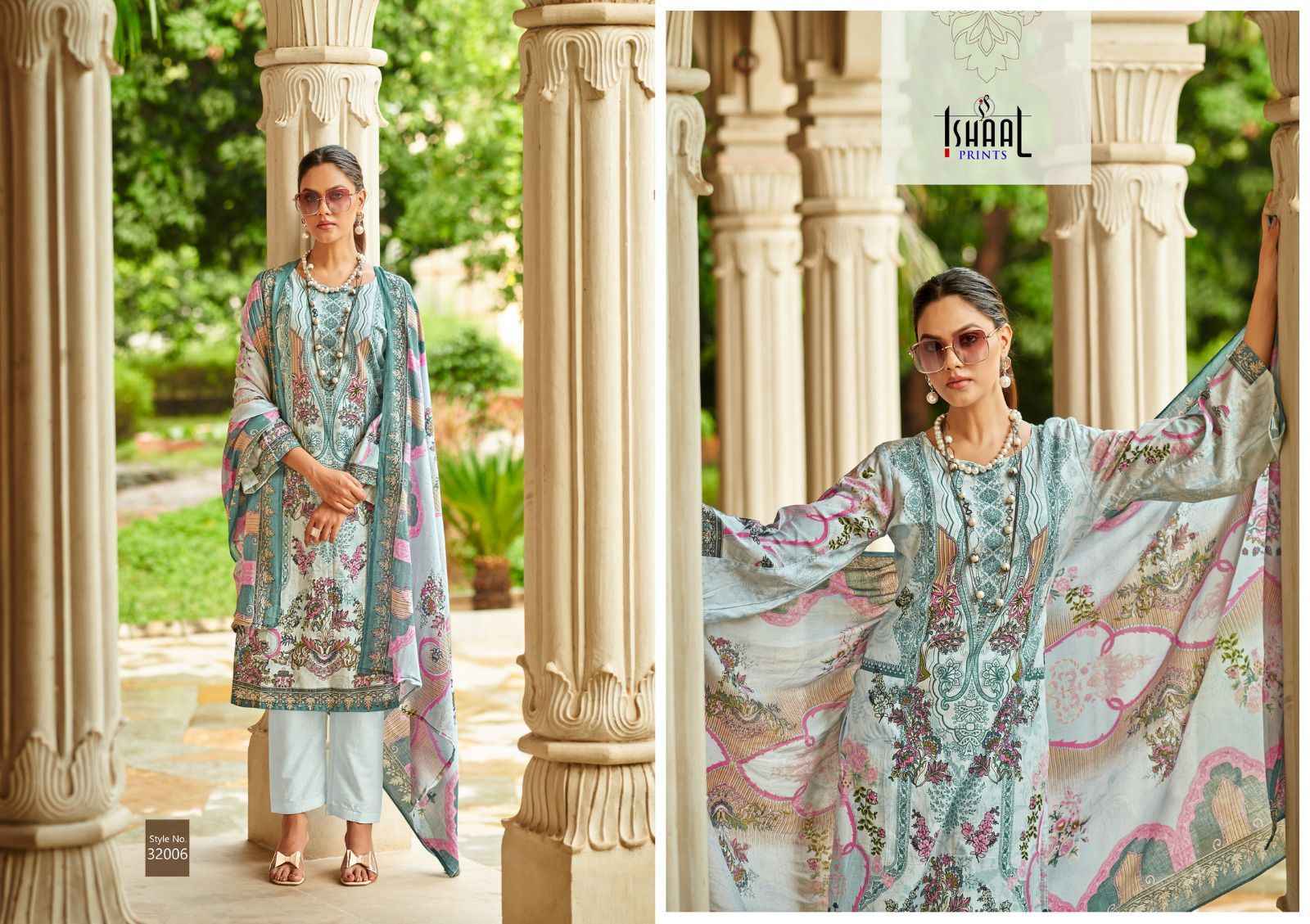 Ishaal Prints Gulmohar Vol 32 Lawn Dress Material 10 Pc Catalouge