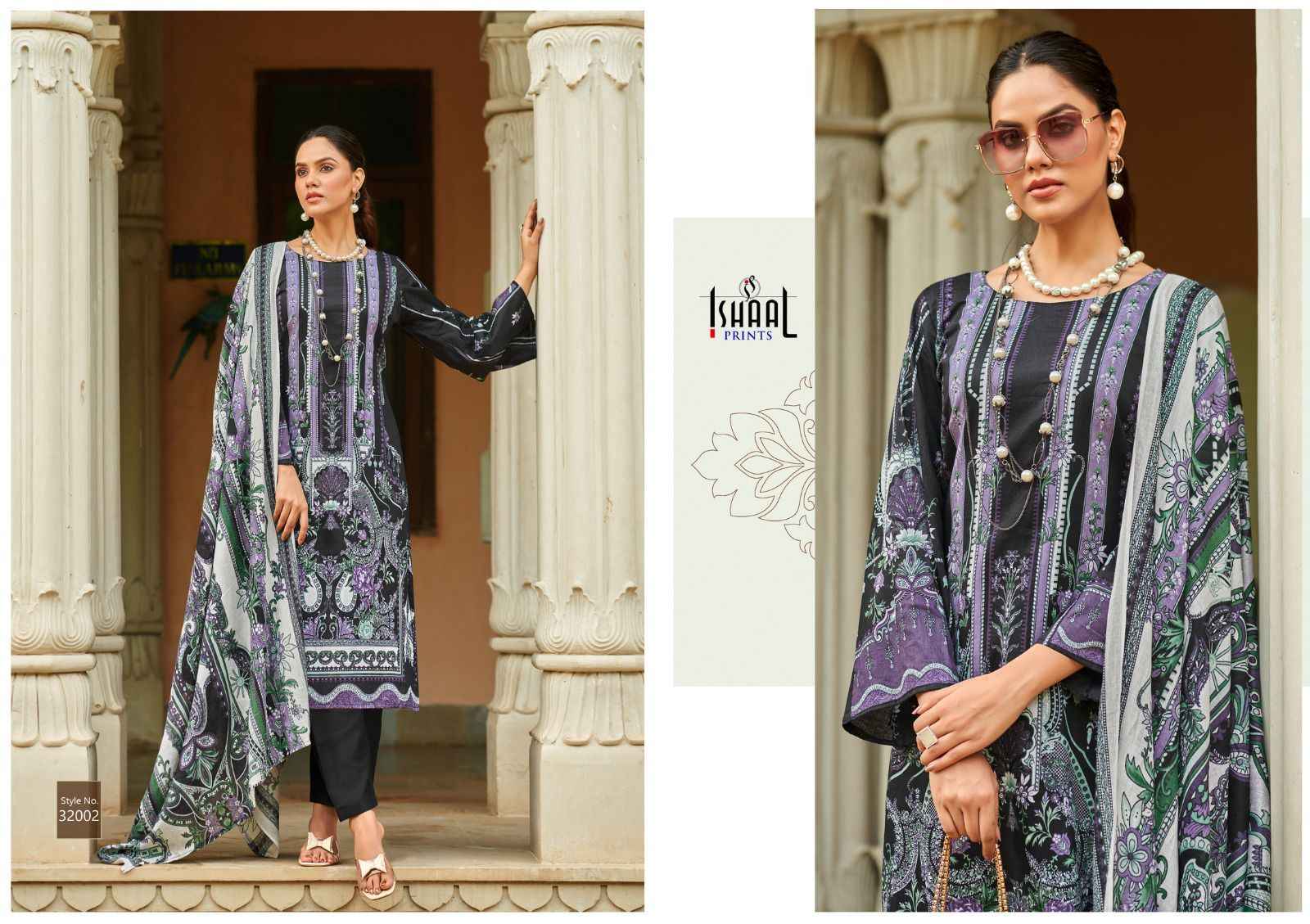 Ishaal Prints Gulmohar Vol 32 Lawn Dress Material 10 Pc Catalouge