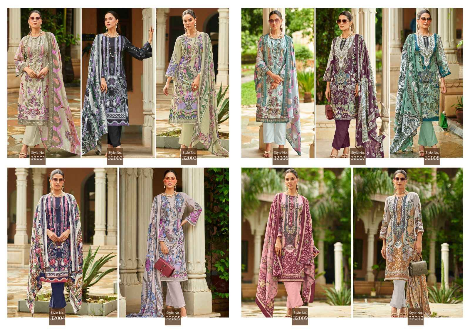 Ishaal Prints Gulmohar Vol 32 Lawn Dress Material 10 Pc Catalouge