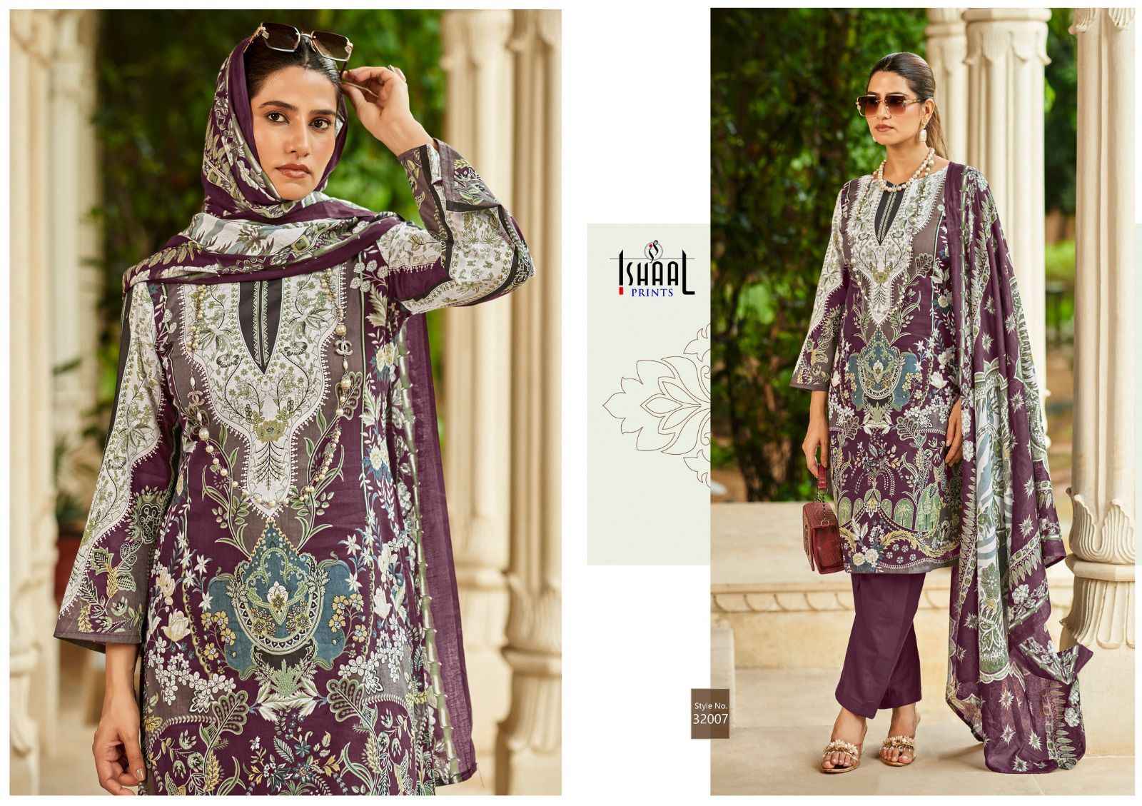 Ishaal Prints Gulmohar Vol 32 Lawn Dress Material 10 Pc Catalouge