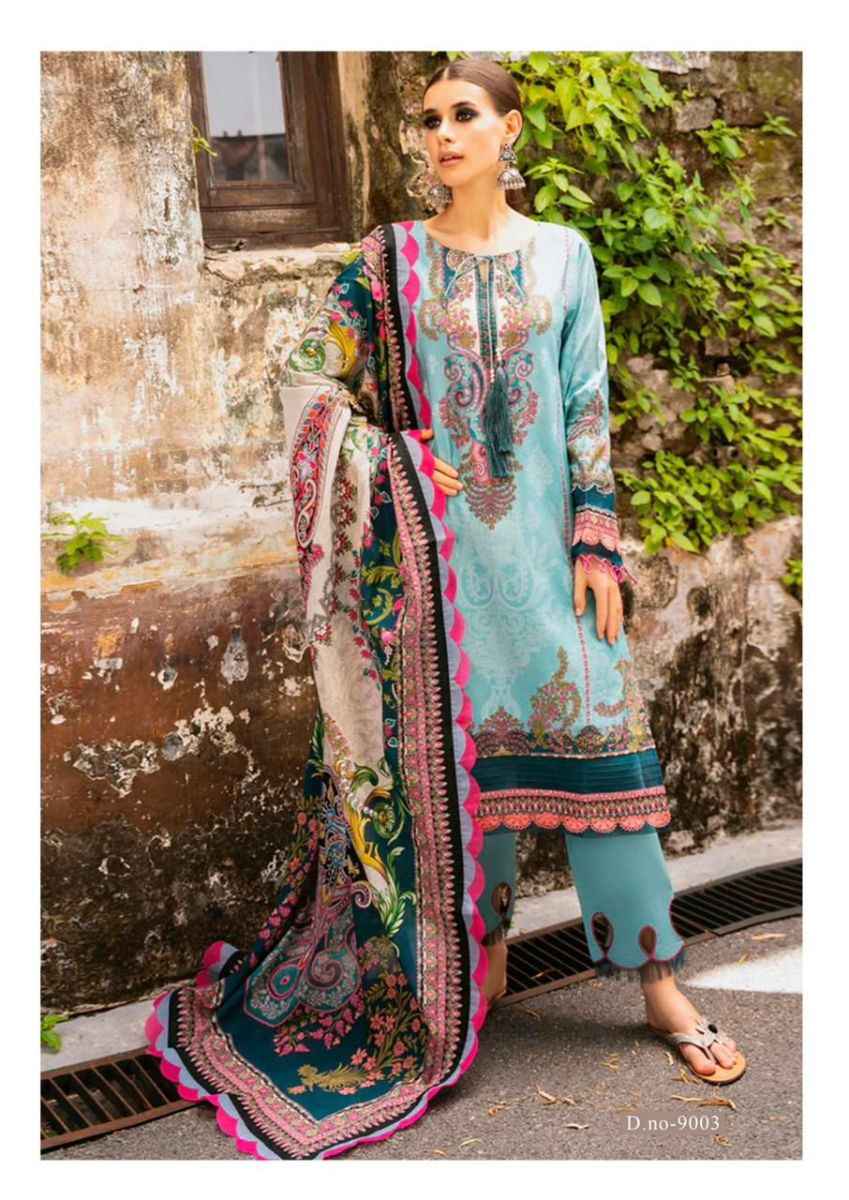 Jade Crimson Exclusive Heavy Lawn Collection Vol 9 Cotton Dress Material 6 pc Cataloge