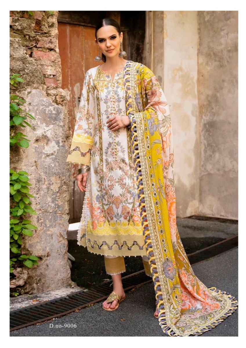 Jade Crimson Exclusive Heavy Lawn Collection Vol 9 Cotton Dress Material 6 pc Cataloge