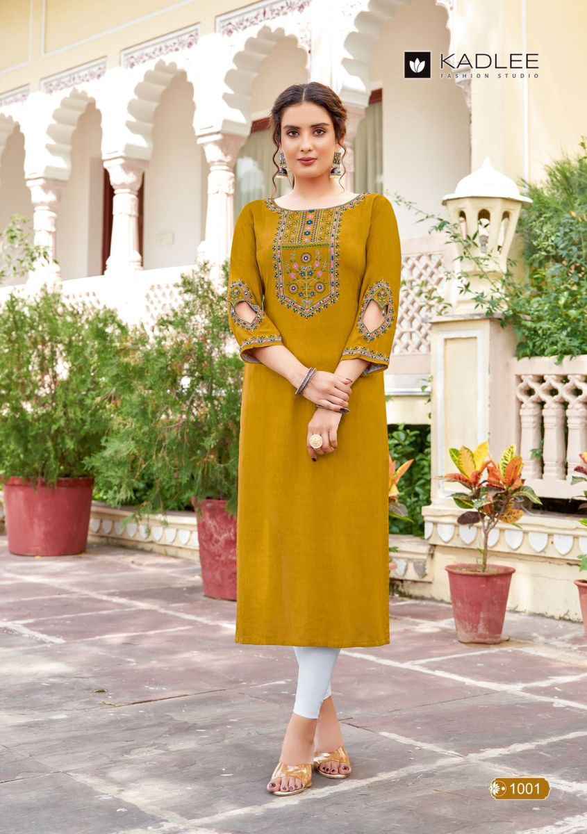 Kadlee Aaisha Rayon Kurti 4 pcs Catalogue