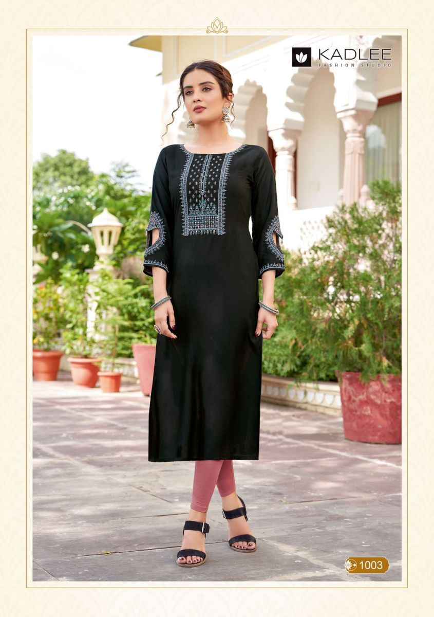 Kadlee Aaisha Rayon Kurti 4 pcs Catalogue