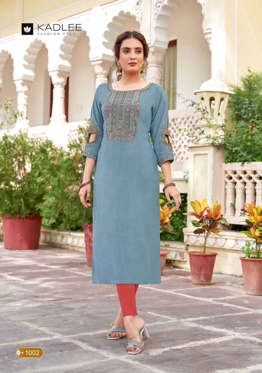 Kadlee Aaisha Rayon Kurti 4 pcs Catalogue