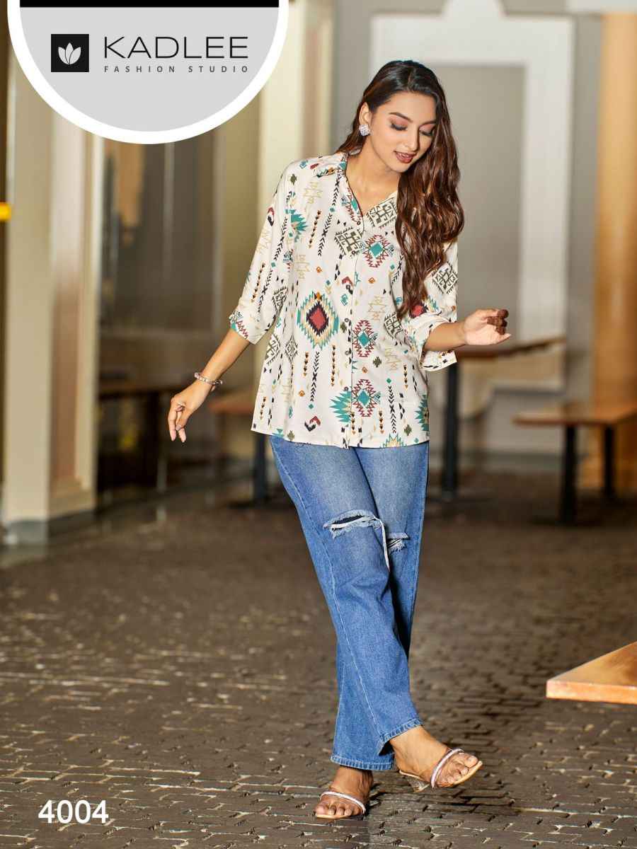 Kadlee Star Light Short Rayon Kurti 6 pcs Catalogue